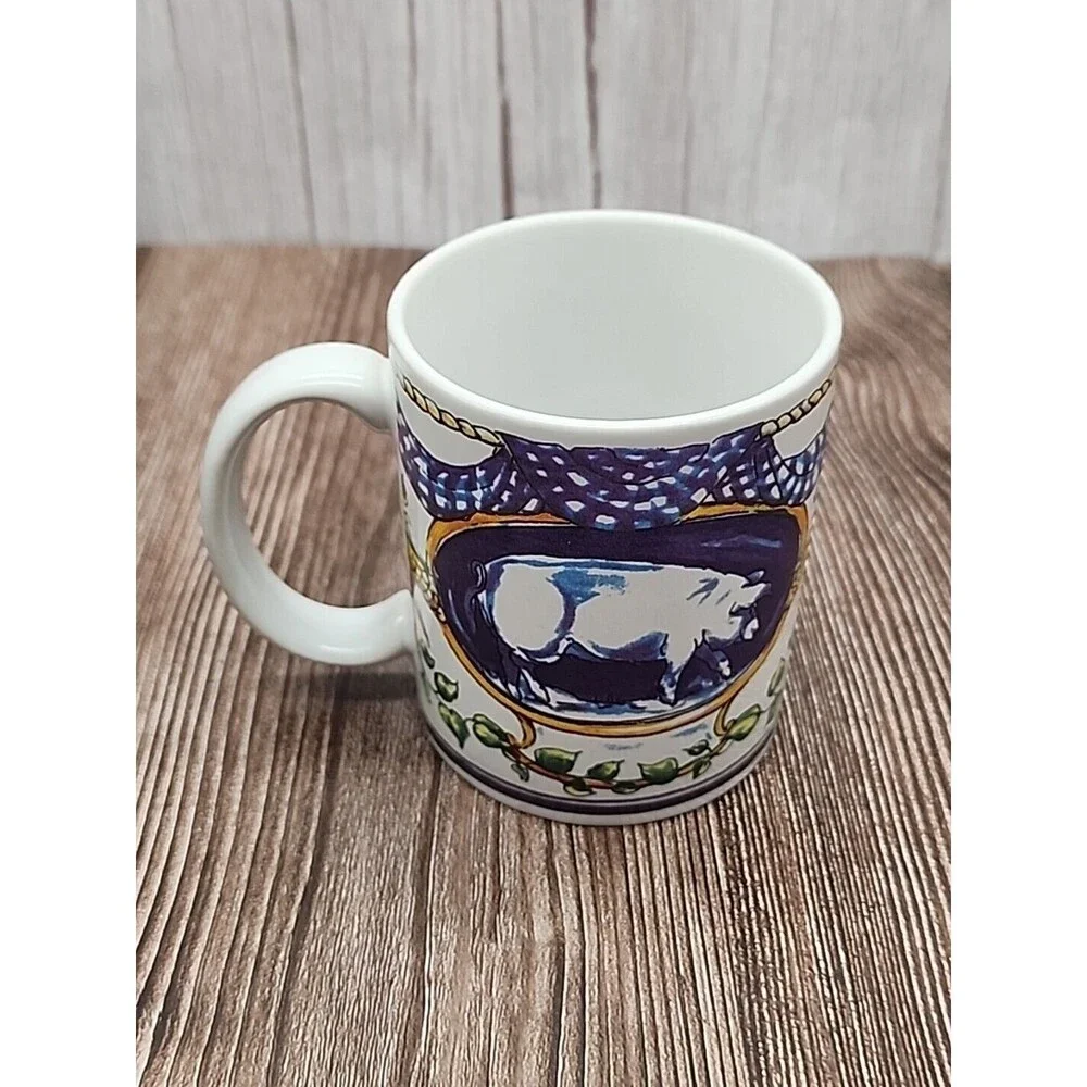 VTG Cooks Club Chef Pig & Rabbit Country Style Large Coffee Mug 14 oz